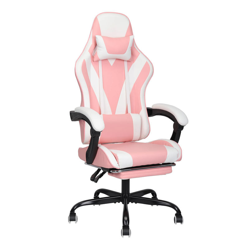 ALINUNU Metall Typ Metall Hochrücken Video Ergonomischer Renncomputer Gaming-Stuhl mit Fußstütze