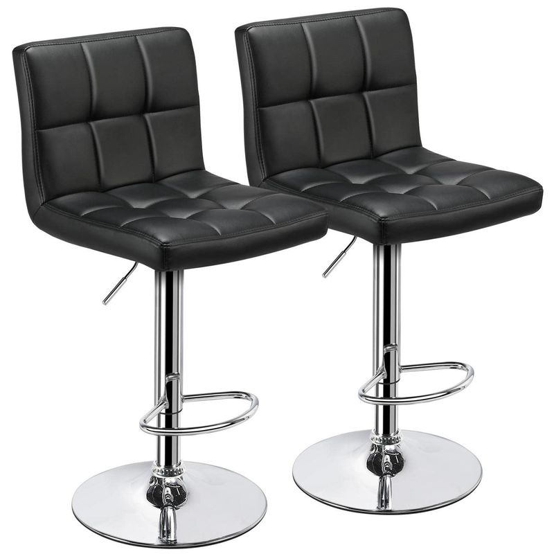 19.5&quot;D x 17&quot;W x 36.5&quot;H Moderne Barhocker mit verstellbarer Höhe und drehbarem PU-Leder
