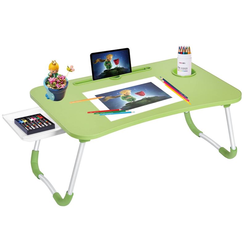 Klappbare Laptop-Schreibtisch-Bettbecher mit Becherhalter und Produktgrößen 15,7 &quot;D x 23,6&quot; W x 11 &quot;H