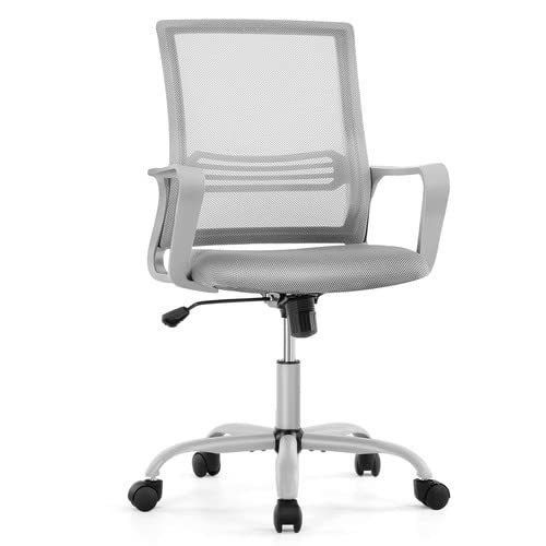 Ergonomischer Bürostuhl, Farbgeschneiderter Schwenkstuhl mit Lendenstütze und Armlehnen