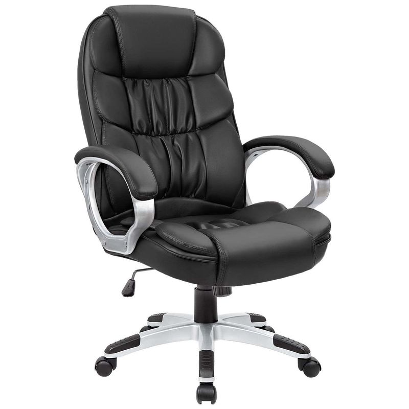 High Back Executive Office Chair mit Lendenunterstützung und höhenverstellbarem PU-Leder