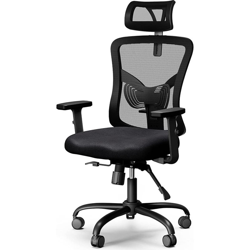 Modernes Design Hochrücken Netz Bürostuhl mit verstellbarer Armlehne und Lendenunterstützung