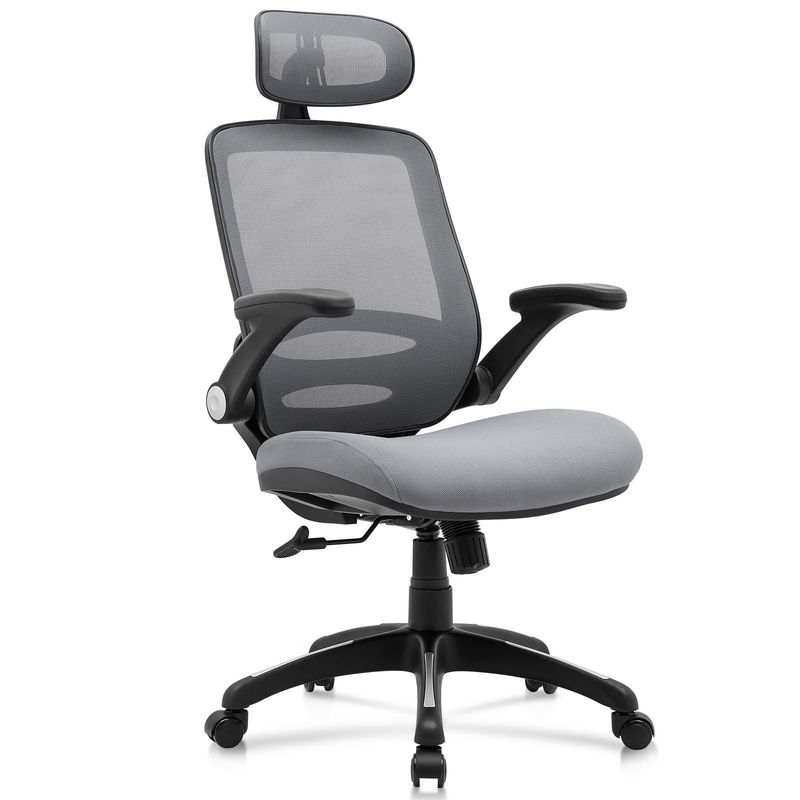 Höhenverstellbarer High Back Mesh Schreibtischsessel mit Flip-Up Arms und modernem Design-Stil