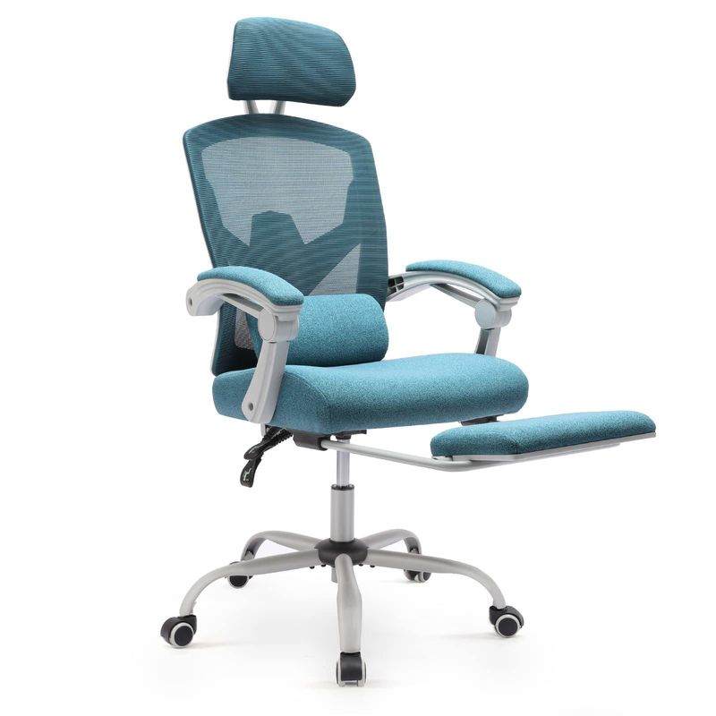 3 Gaslift ergonomischer Bürostuhl mit Lendenkissen und Rückstütze