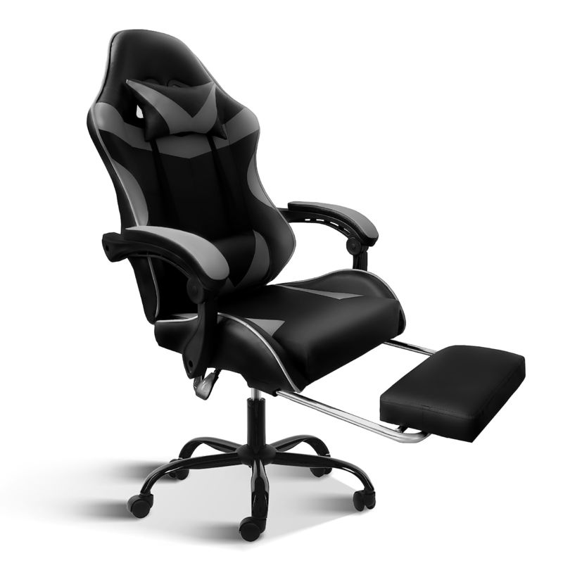 Kunststoffsitz Ergonomischer Spielstuhl mit Fußstütze und Lendenunterstützung Gewicht 33 Pfund