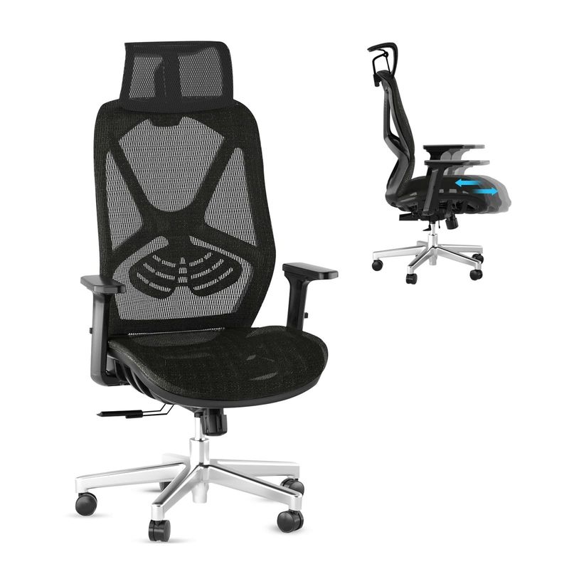 3 Gaslift Ergonomischer Hochrücken Bürostuhl mit dynamischem Sitzdesign Stil modern