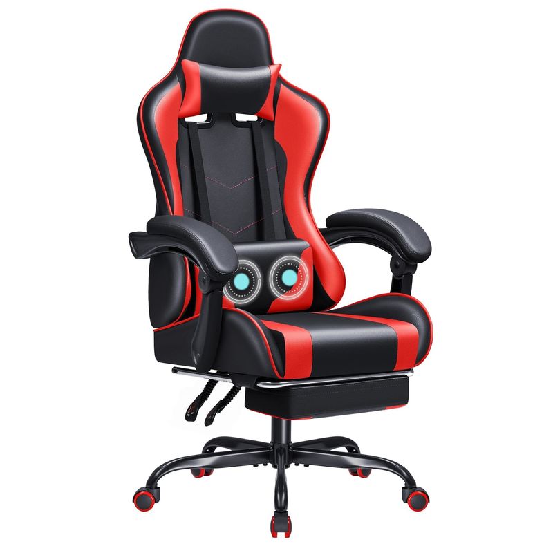 Modernes Design ALINUNU Spielstuhl mit Massage Lumbal Unterstützung und 360 Dreh-Sitz