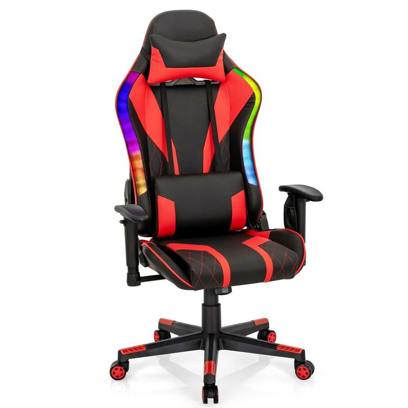 Verbessern Sie Ihren Gaming-Stuhl auf ALINUNU Drehstuhl mit RGB-LED-Leuchten Ergonomisches Design