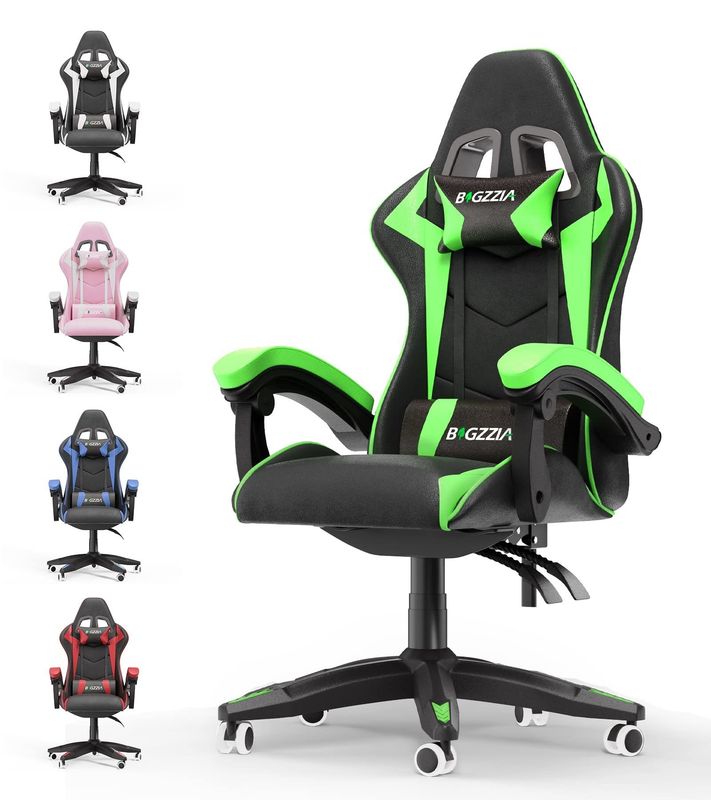 Verkaufen Sie direkt modernen Design Iron Racing Gaming-Stuhl mit Kopfstütze und Lendenstütze