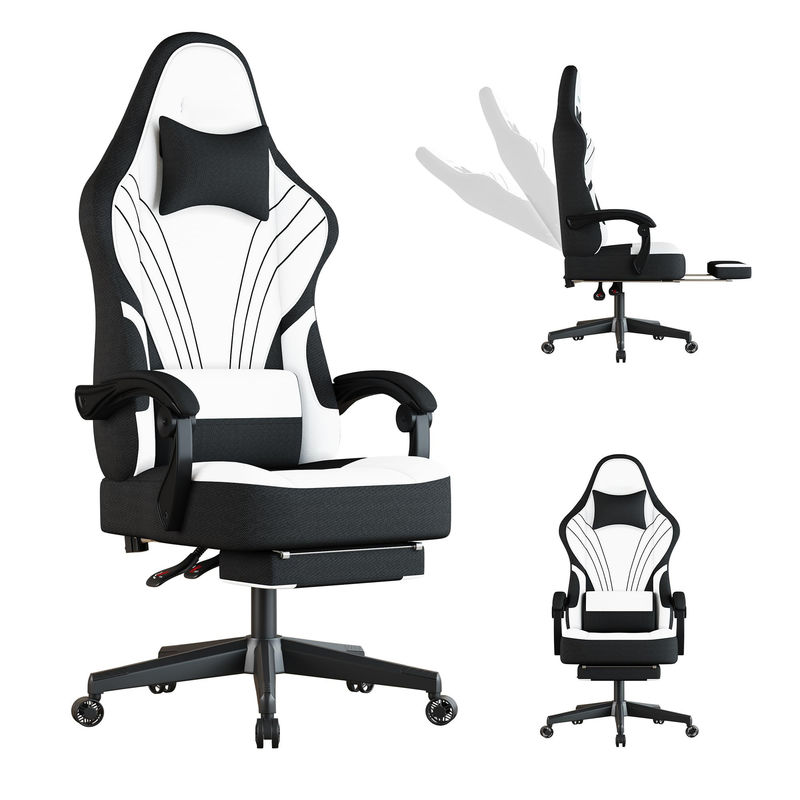 Home Office Gaming Chair mit Fußstütze und Produktgrößen 25&quot;D x 23&quot;W x 53&quot;H