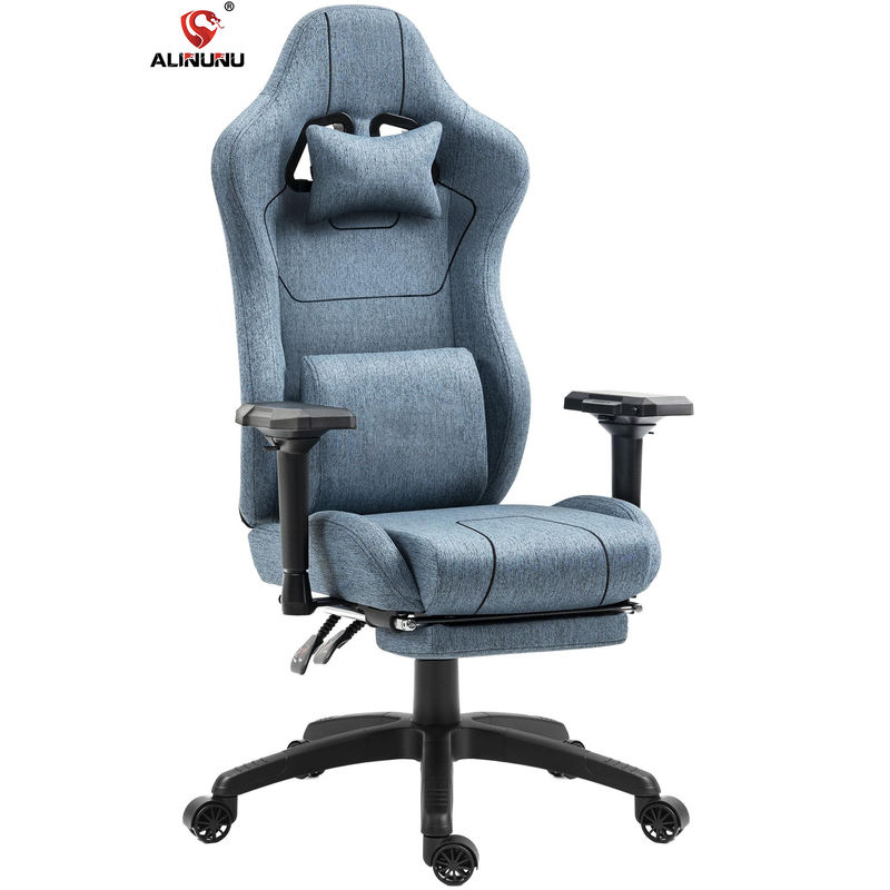 Ergonomischer Gamer-Stuhl mit Massage Lumbalunterstützung und Fußstütze