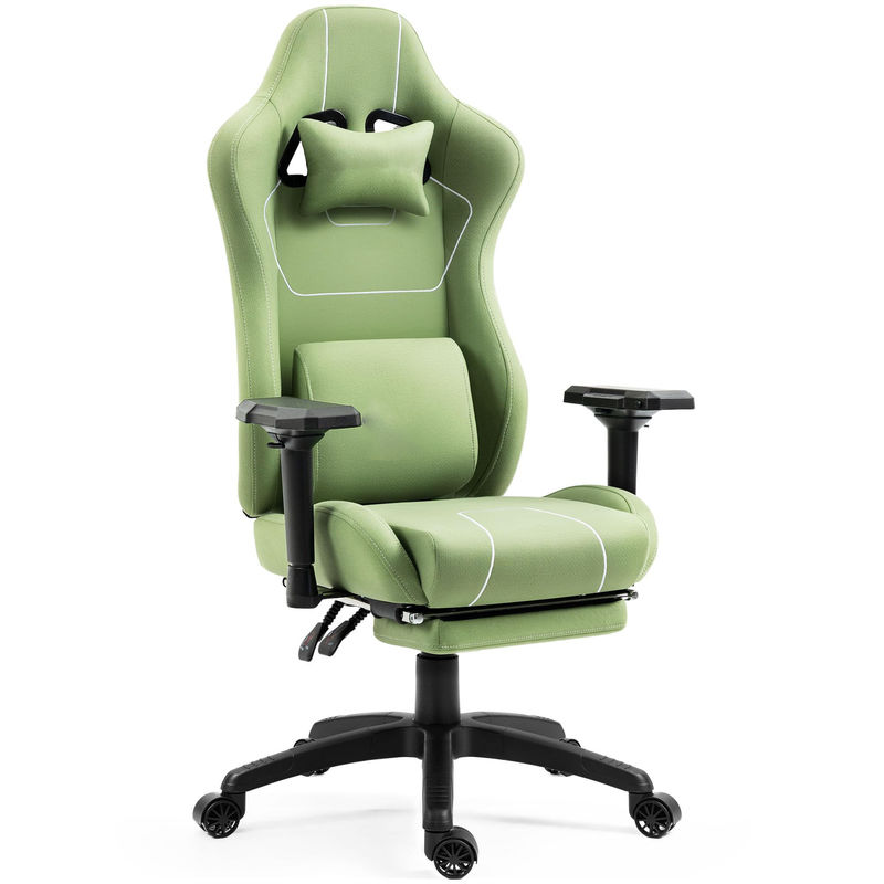Home Office Gaming Chair mit Massage Lendenunterstützung und Fußstütze im modernen Design