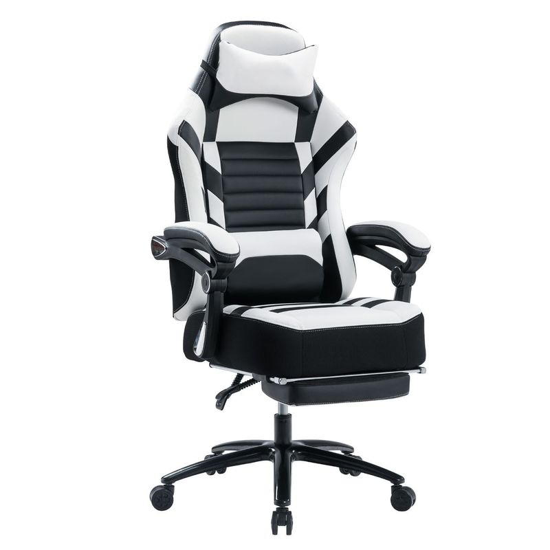 Höhenverstellbarer Spielstuhl mit Fußstütze 400 lb Memory Foam Verstellbarer Rückenwinkel