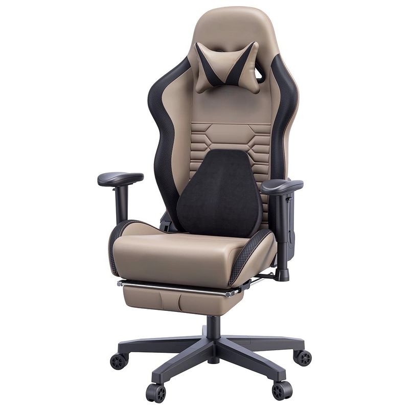 Mute PU Wheel Racing Gaming Chair mit ergonomischer Lendenunterstützung und Postverpackung